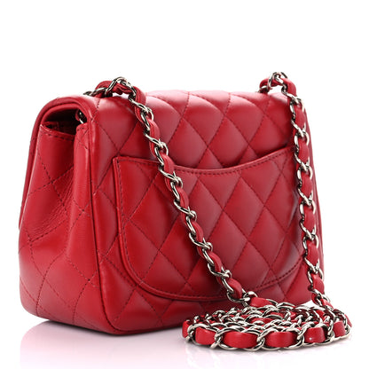 Chanel Lambskin Quilted Mini Square Flap Red 3 of 10