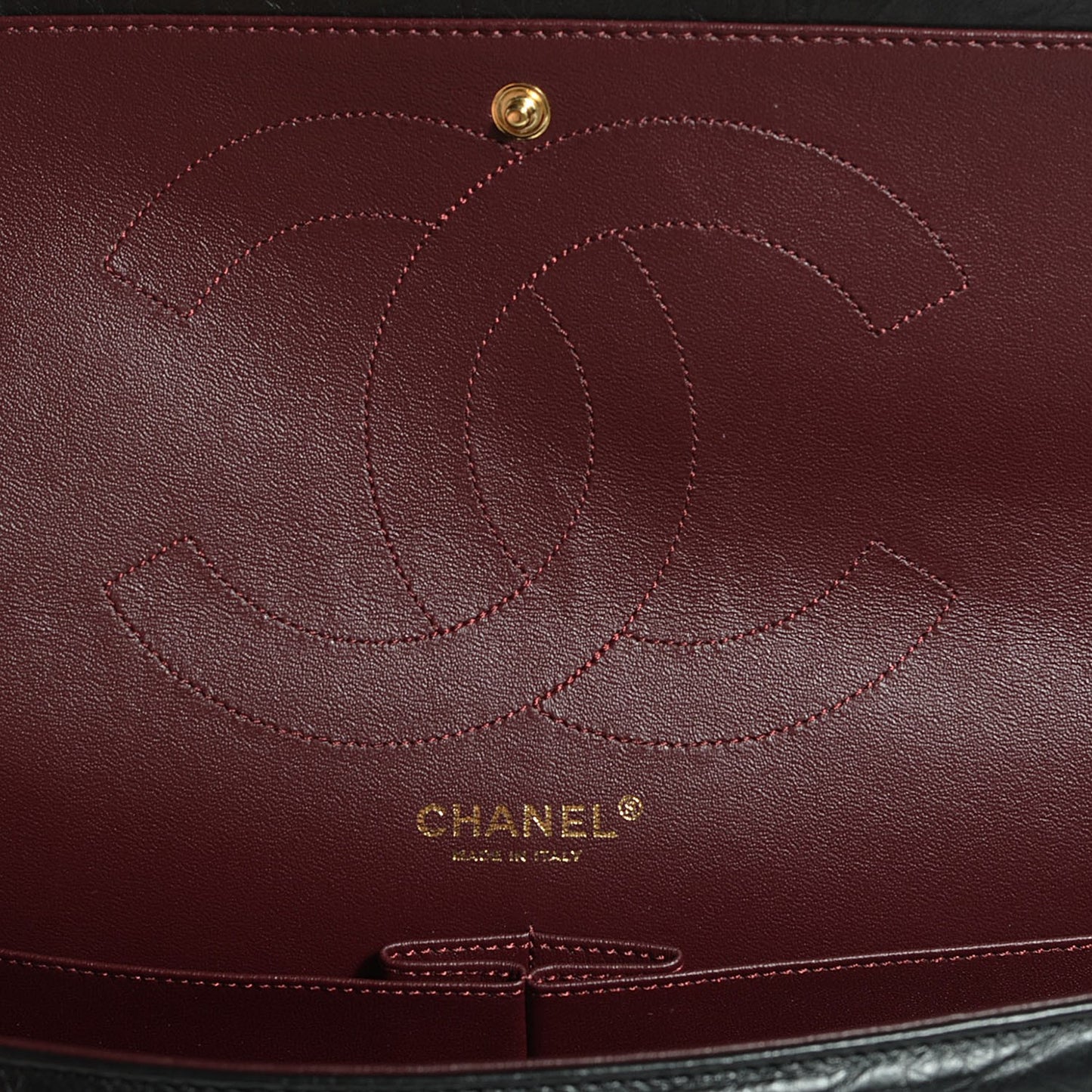 Aged Calfskin Quilted 2.55 Reissue 227 Flap Black