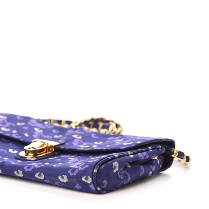 Prada Tessuto Nylon Jacquard Floral Print Shoulder Bag Blue 9 of 10