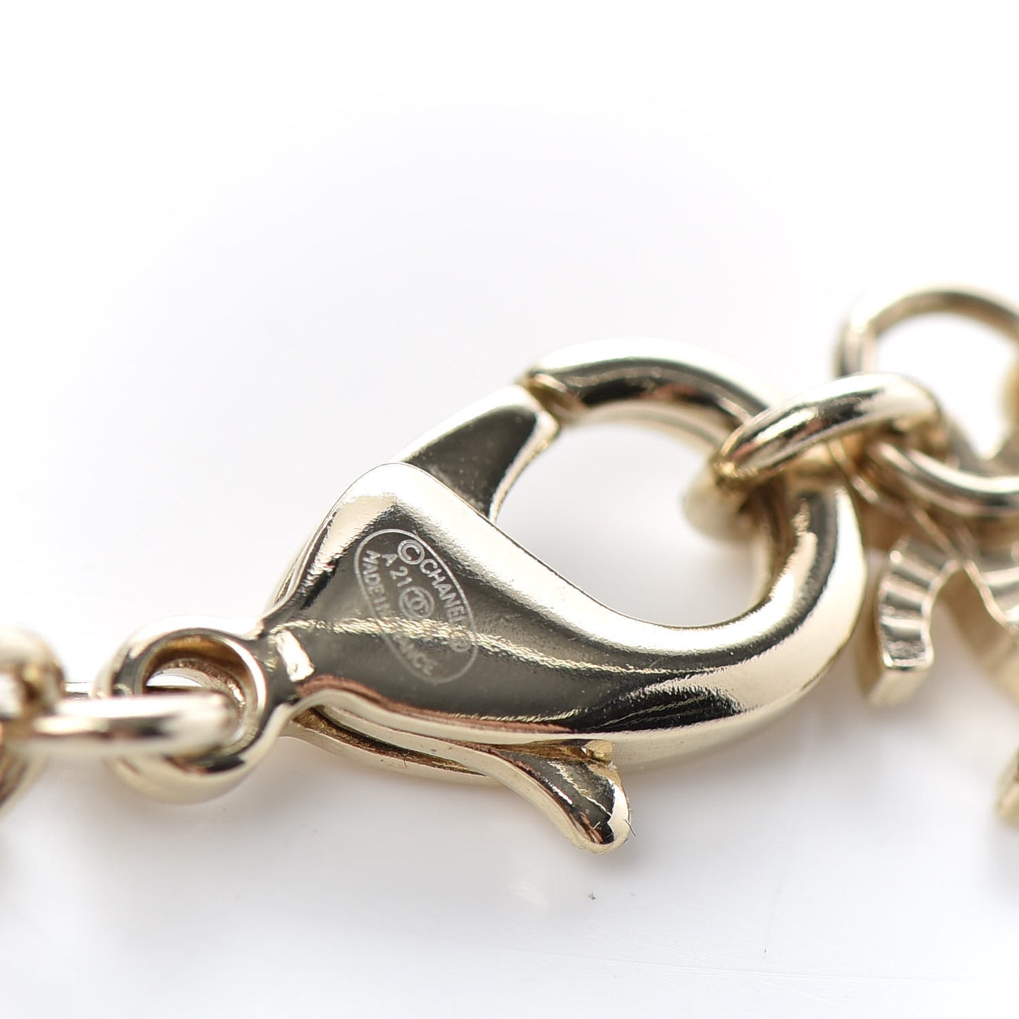 Crystal CC Chain Bracelet Gold