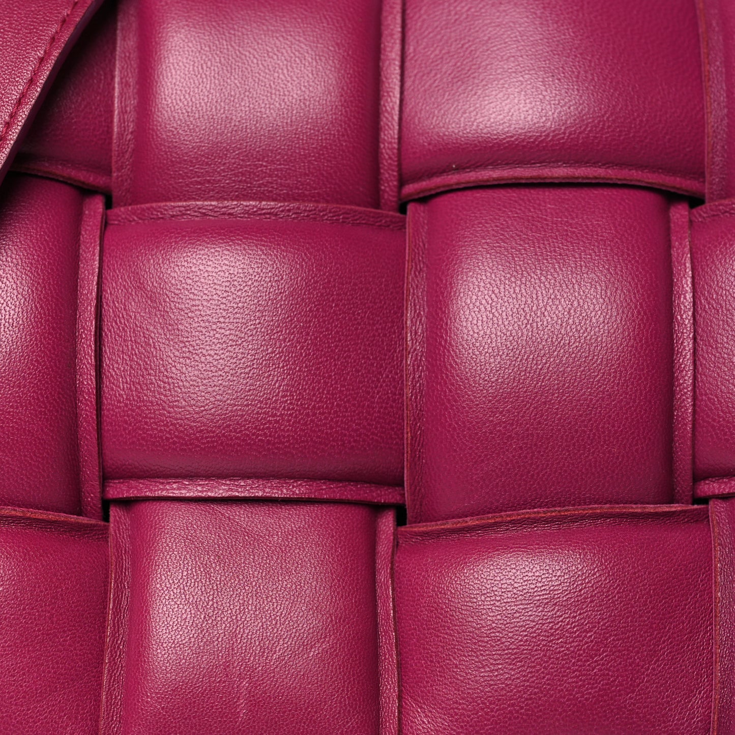 Nappa Maxi Intreccio Padded Cassette Crossbody Bag Cinnabar