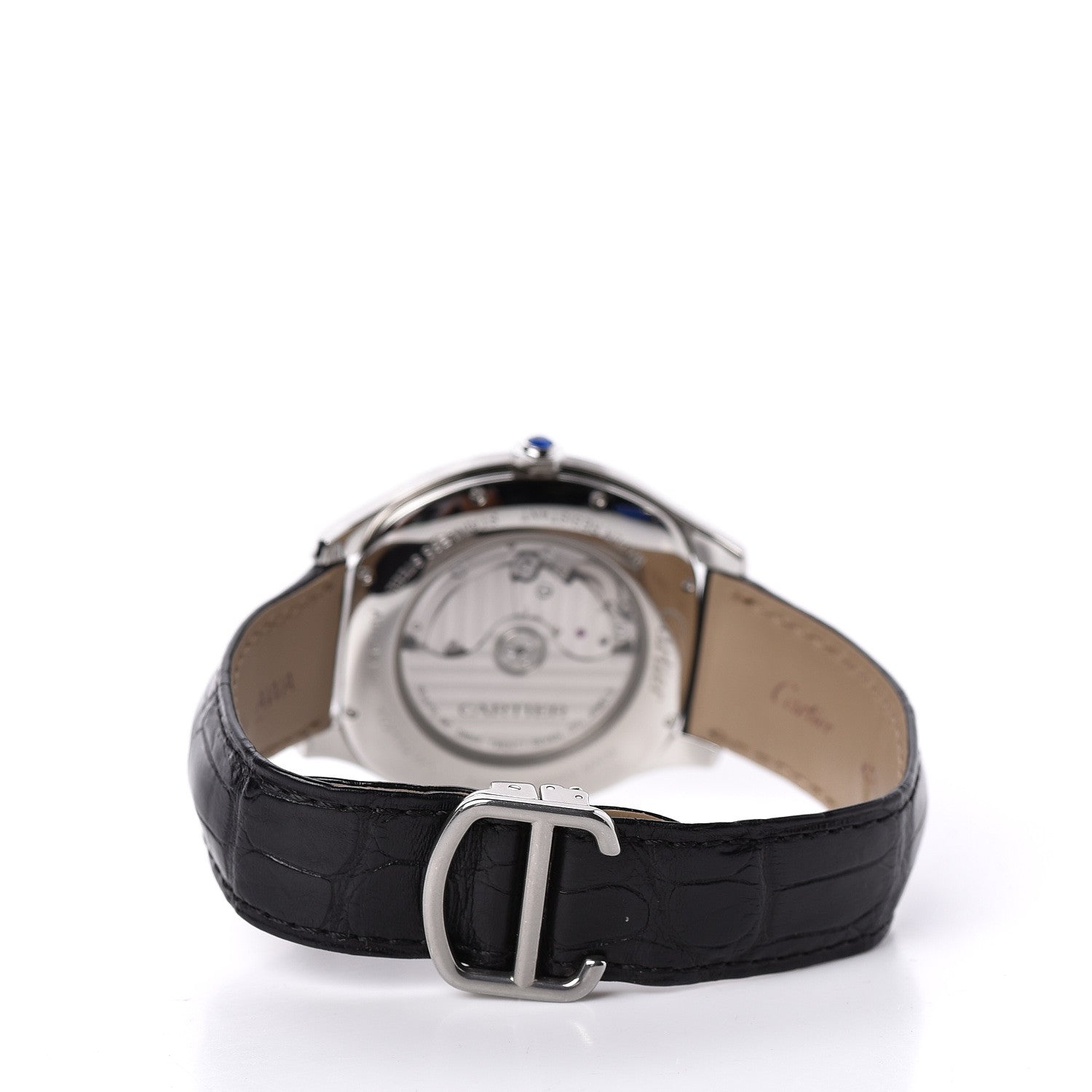 Cartier Stainless Steel Alligator 41mm Drive De Automatic Watch Black 3 of 8
