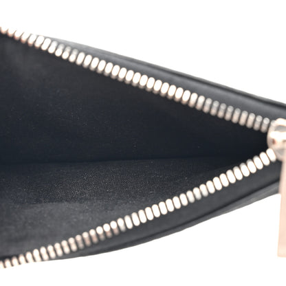 Off-White Calfskin Diag-Stripe Zip Card Holder Black 6 of 9