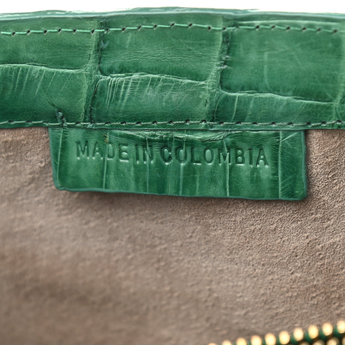 Crocodile Leaf Tote Green