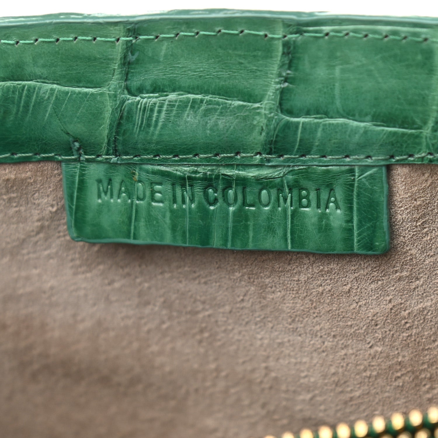 Nancy Gonzalez Crocodile Leaf Tote Green 7 of 13