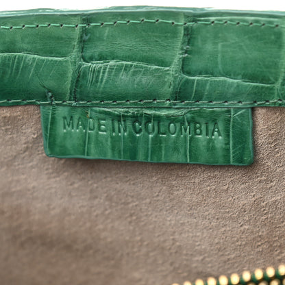 Nancy Gonzalez Crocodile Leaf Tote Green 7 of 13