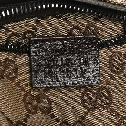 Gucci GG Monogram Web Double Pocket Belt Bag Dark Brown 5 of 10