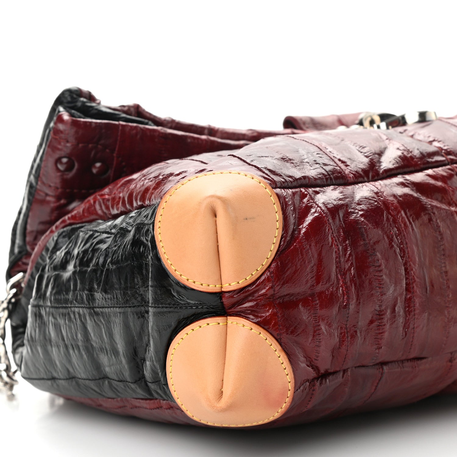 Louis Vuitton Eelskin Cloud Clutch GM Burgundy 8 of 10