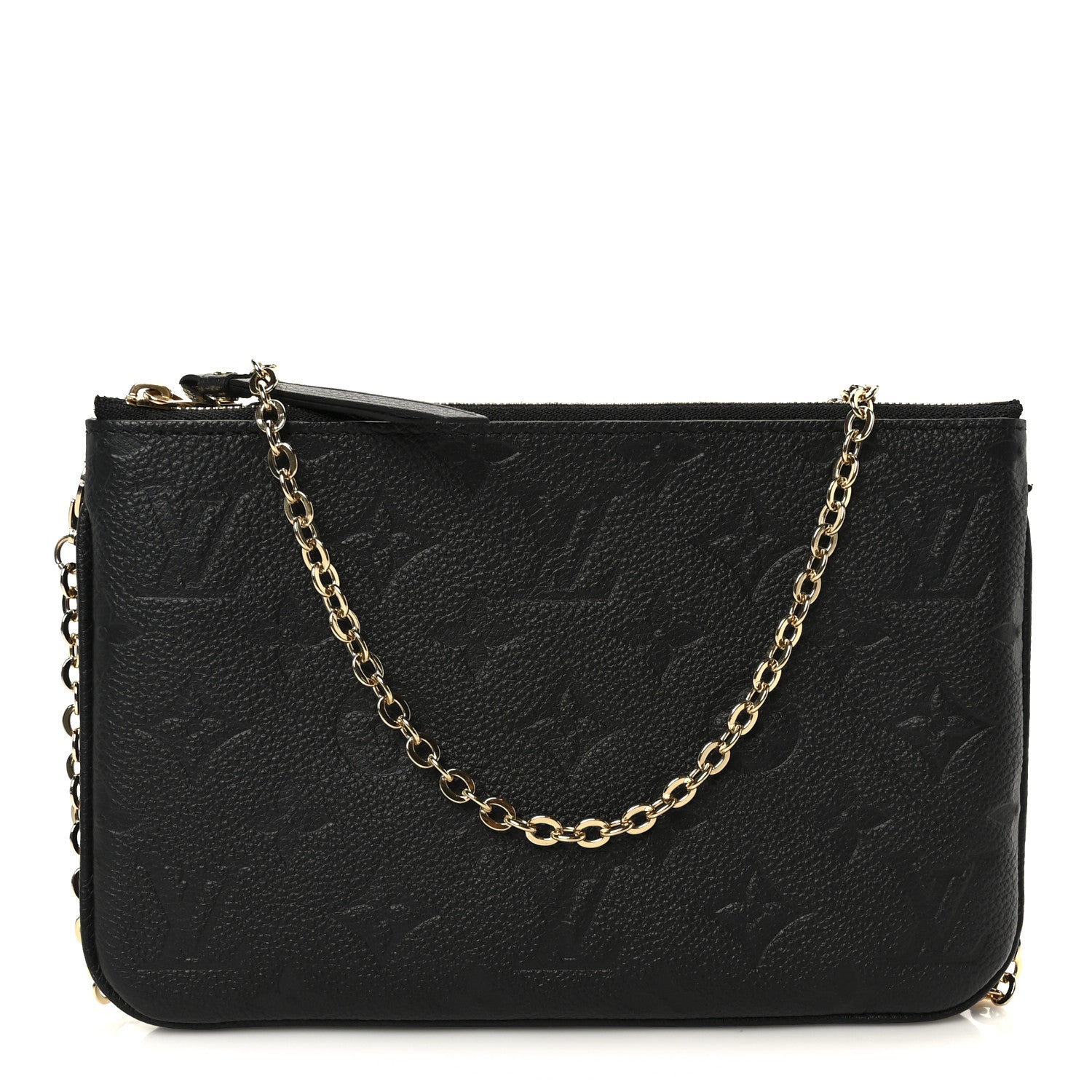 Louis Vuitton Empreinte Double Zip Pochette Black 1 of 11