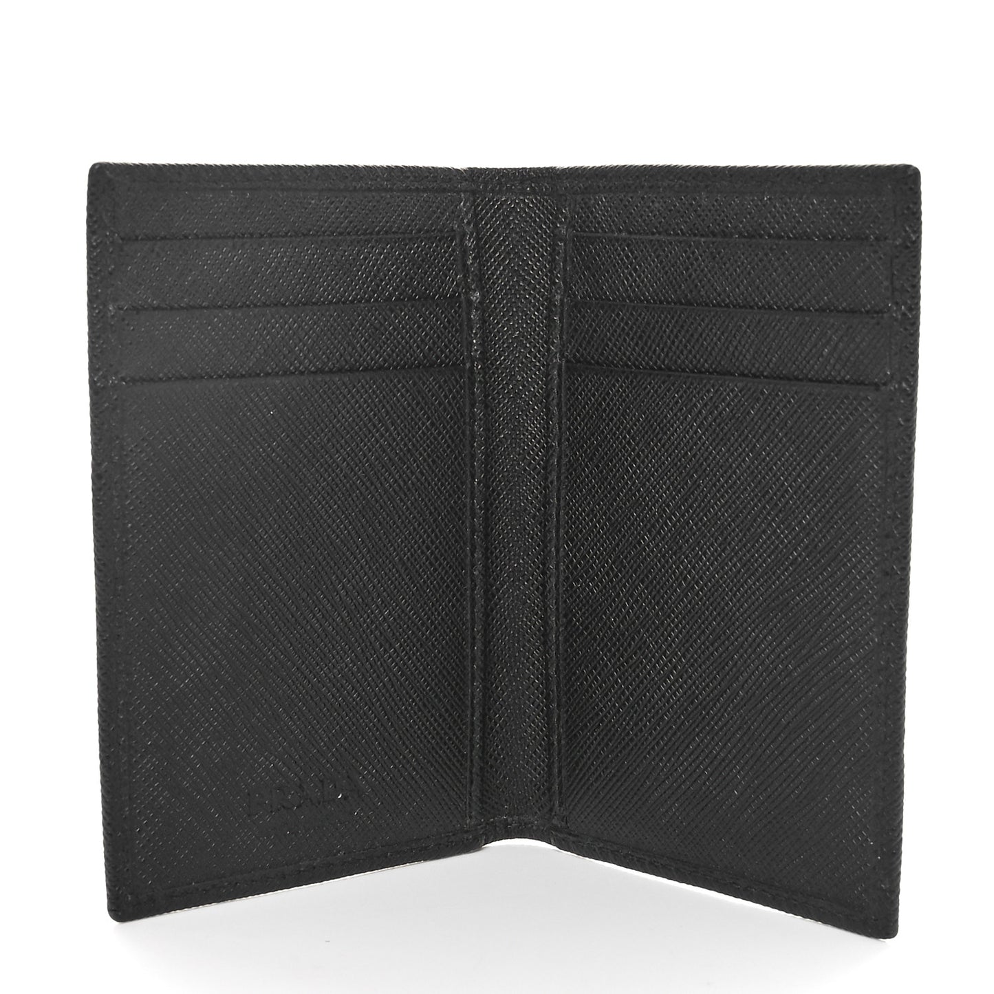 Saffiano Flap Card Holder Black