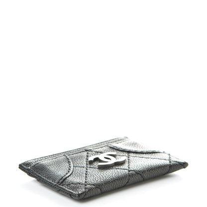 Chanel Caviar Quilted Stitched Card Holder Black 4 of 10