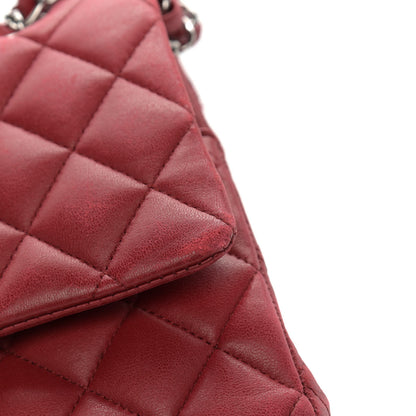 Chanel Lambskin Quilted Medium Double Flap Red 13 of 21