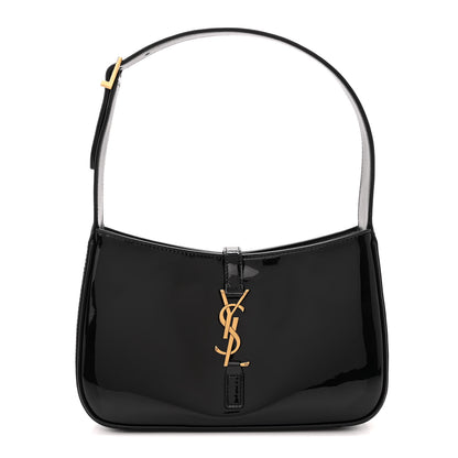 Saint Laurent Patent Le 5 A 7 Hobo Black 1 of 13