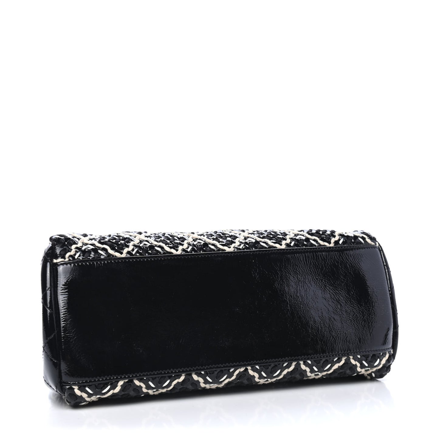 Patent Hand Embroidered Medium Just Mademoiselle Black