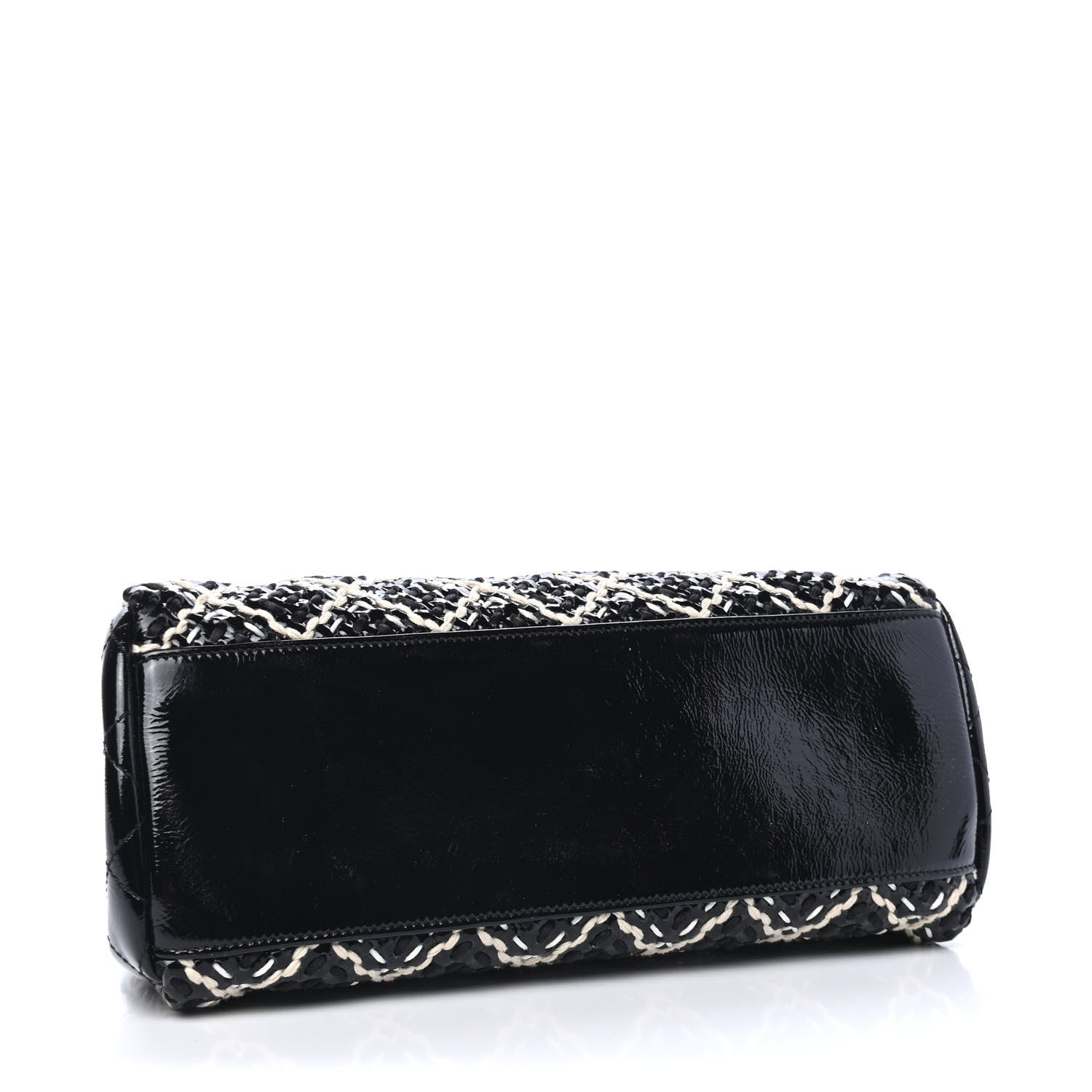 Chanel Patent Hand Embroidered Medium Just Mademoiselle Black 4 of 5
