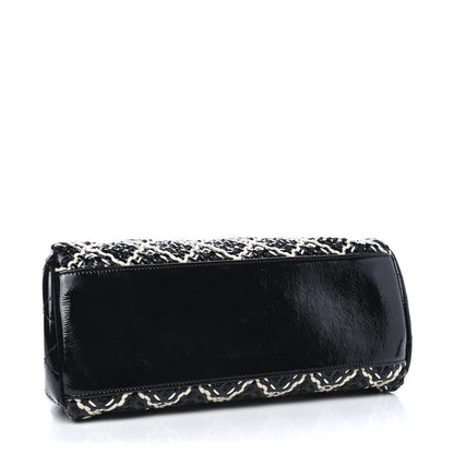 Chanel Patent Hand Embroidered Medium Just Mademoiselle Black 4 of 5