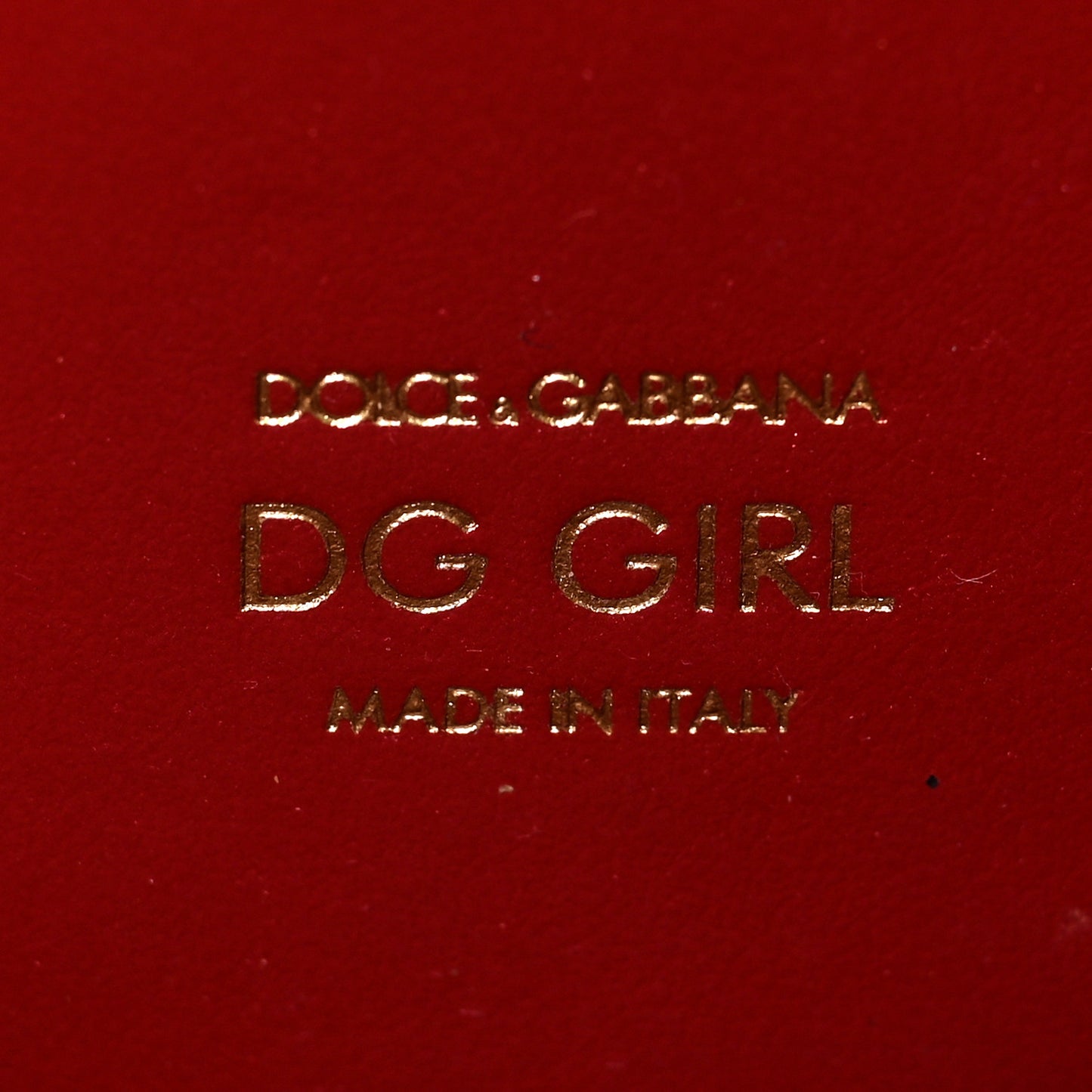 DOLCE & GABBANA Calfskin DG Girls Phone Shoulder Bag Red