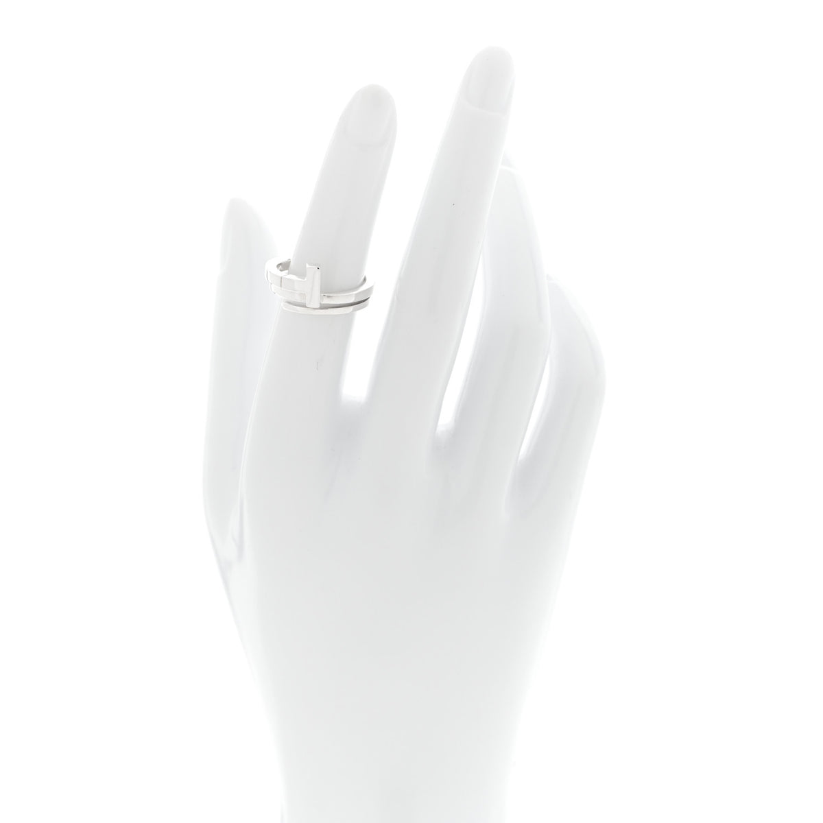 Tiffany Sterling Silver T Square Wrap Ring 50 5.5 2 of 5