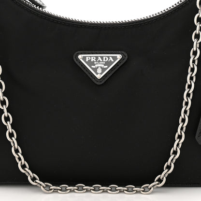 Prada Nylon Re-Edition 2005 Shoulder Bag Black 9 of 11