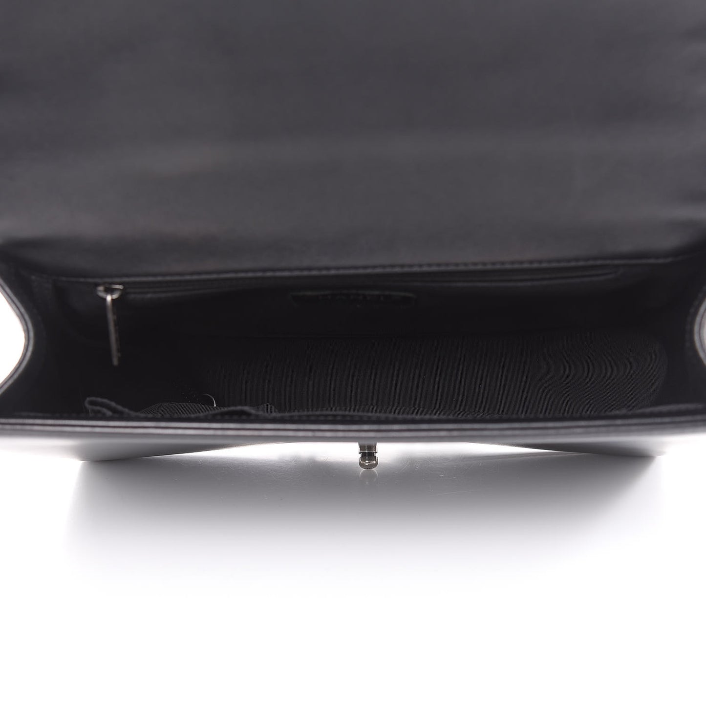 Lambskin Quilted Large Boy Flap Black