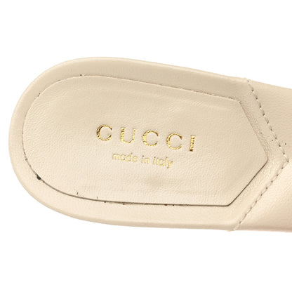 Gucci Nappa Matelasse GG Marmont 75mm Slide Sandals 36.5 Mystic White 7 of 9