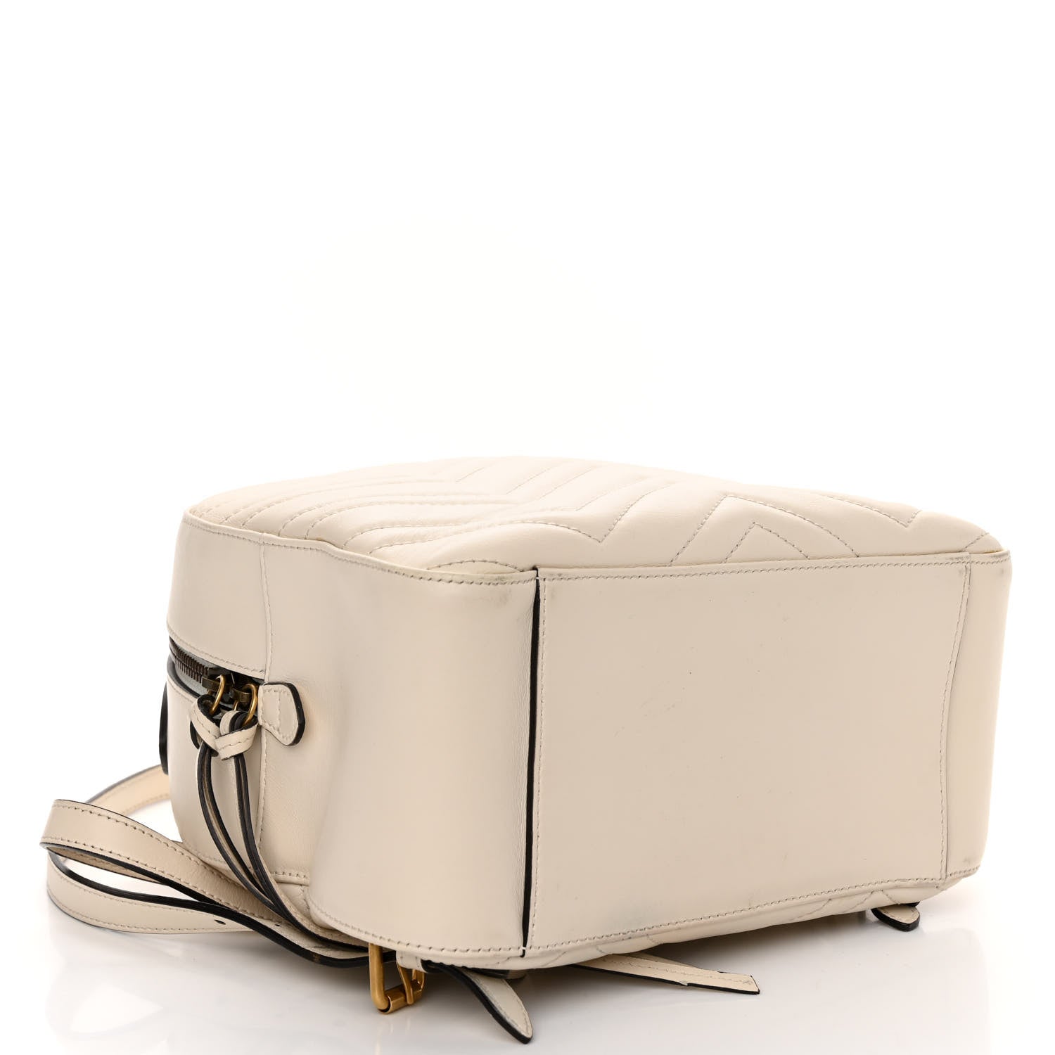 Gucci Calfskin Matelasse GG Marmont Dome Backpack White 4 of 10