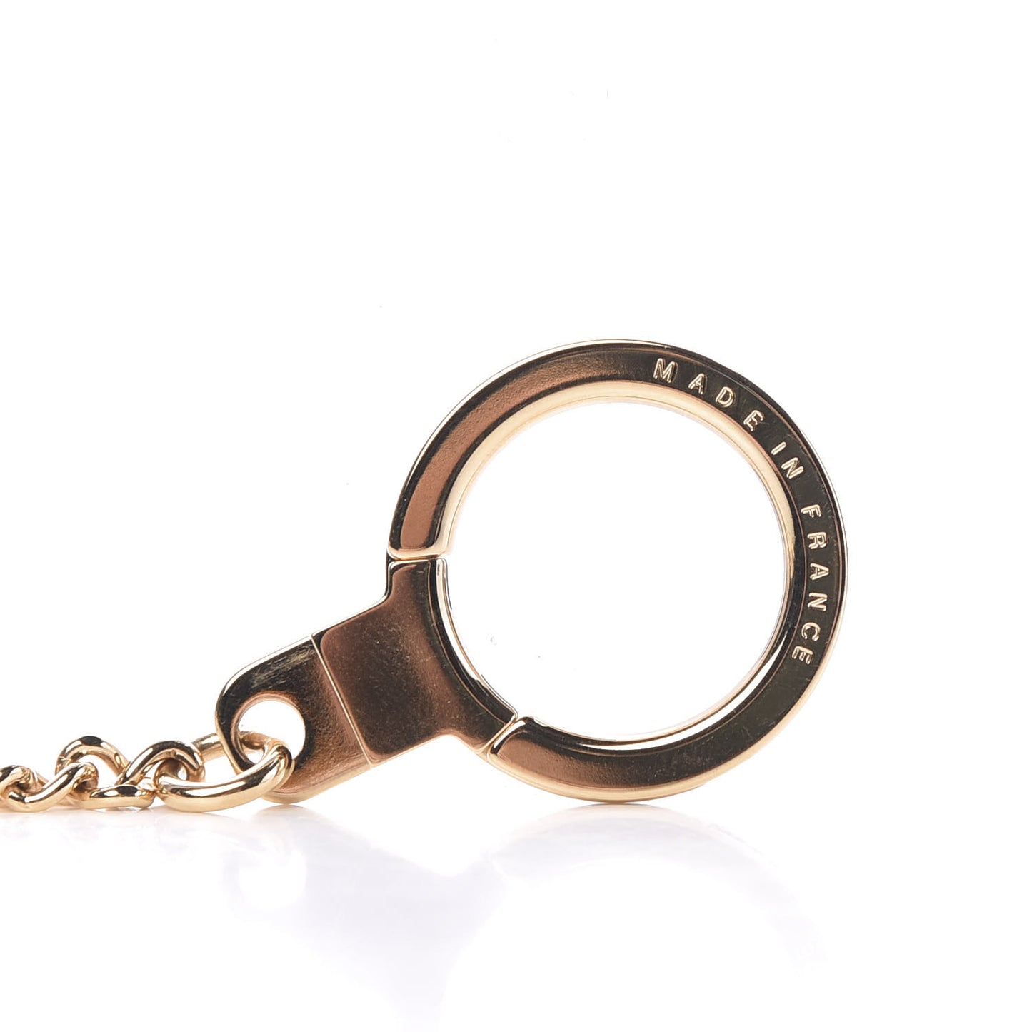 Metal Pochette Extender Key Ring Chain Gold