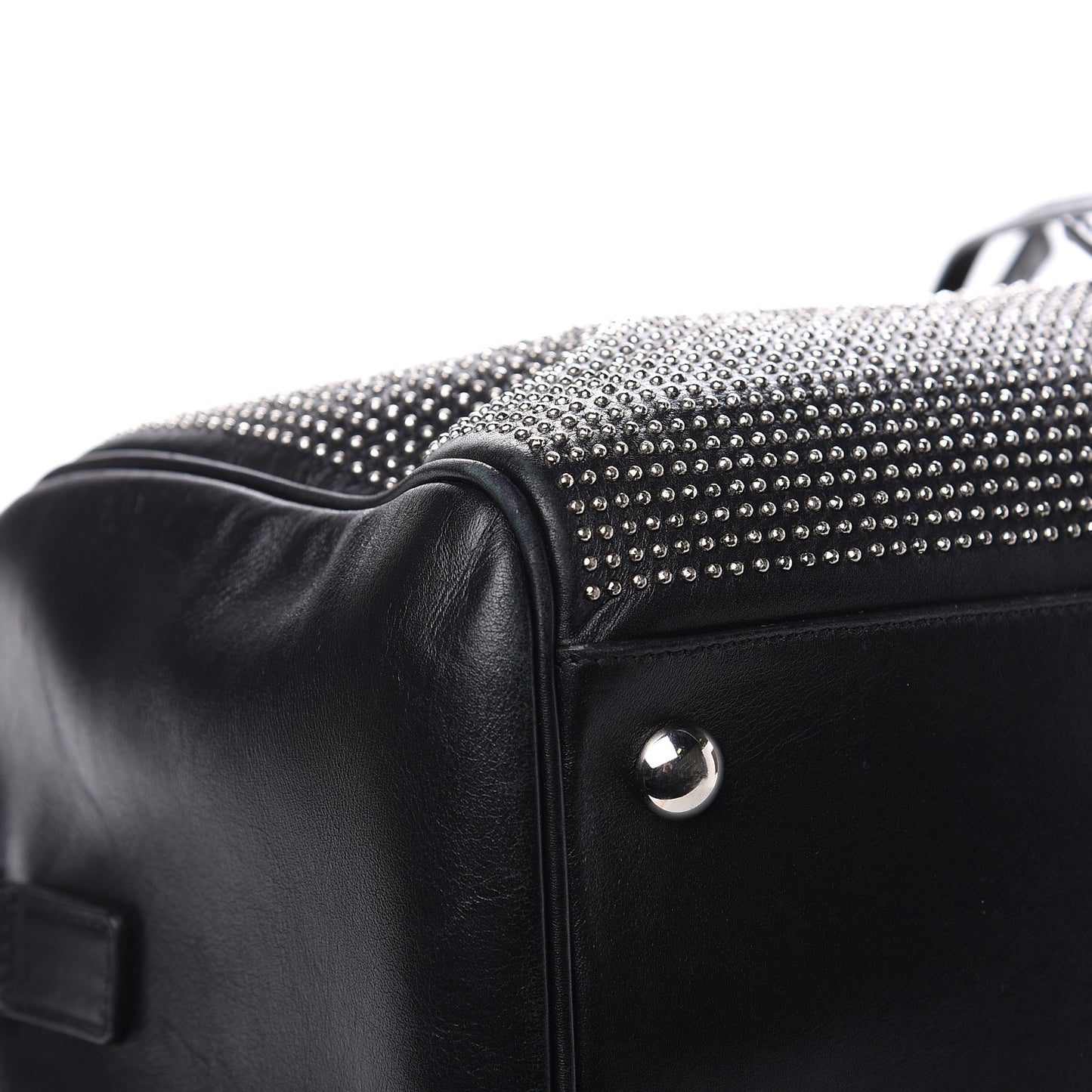 Calfskin Studded Classic Duffle 6 Black