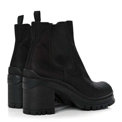 Prada Nylon Lug Sole Chelsea 55mm Boots 39 Black 4 of 12