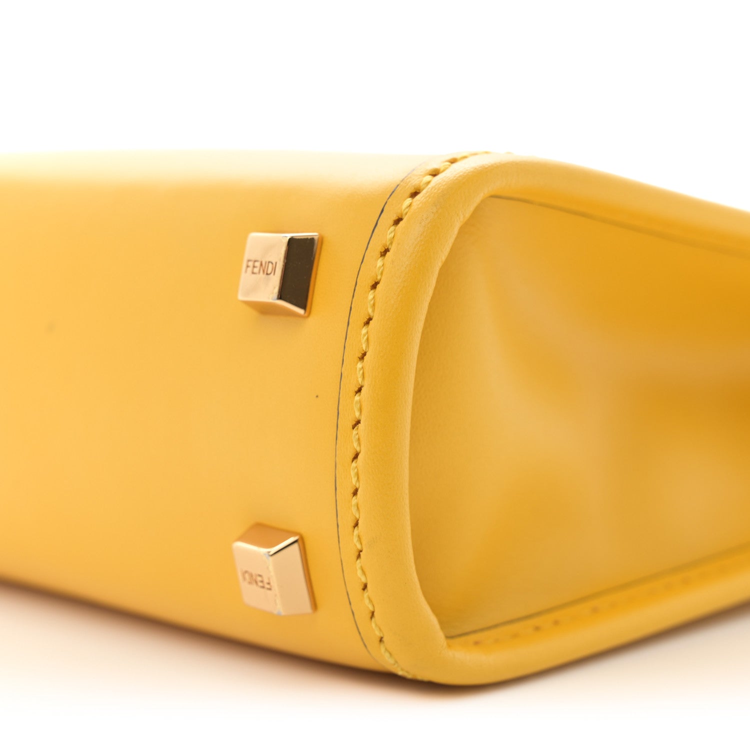 Fendi Vitello King Plexiglass Logo Embossed Mini Fendi Sunshine Shopper Tote Mimosa 10 of 12