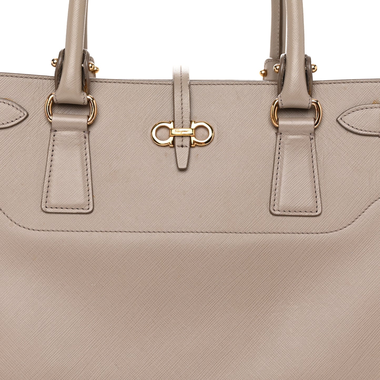 Printed Calfskin Briana Tote Grey