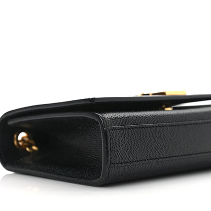 Saint Laurent Grain De Poudre Small Monogram Kate Satchel Black 7 of 8
