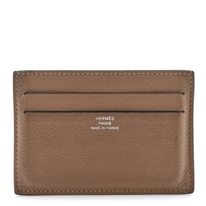 Hermes Evercolor Citizen Twill Card Case Etoupe 1 of 11