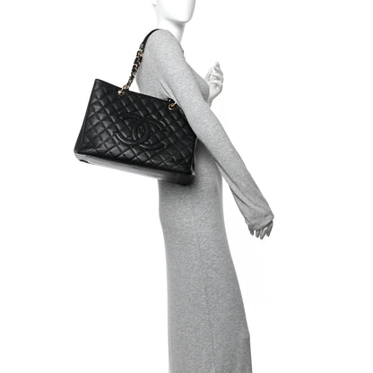 Chanel Caviar Quilted Grand Shopping Tote GST Black 2 of 10