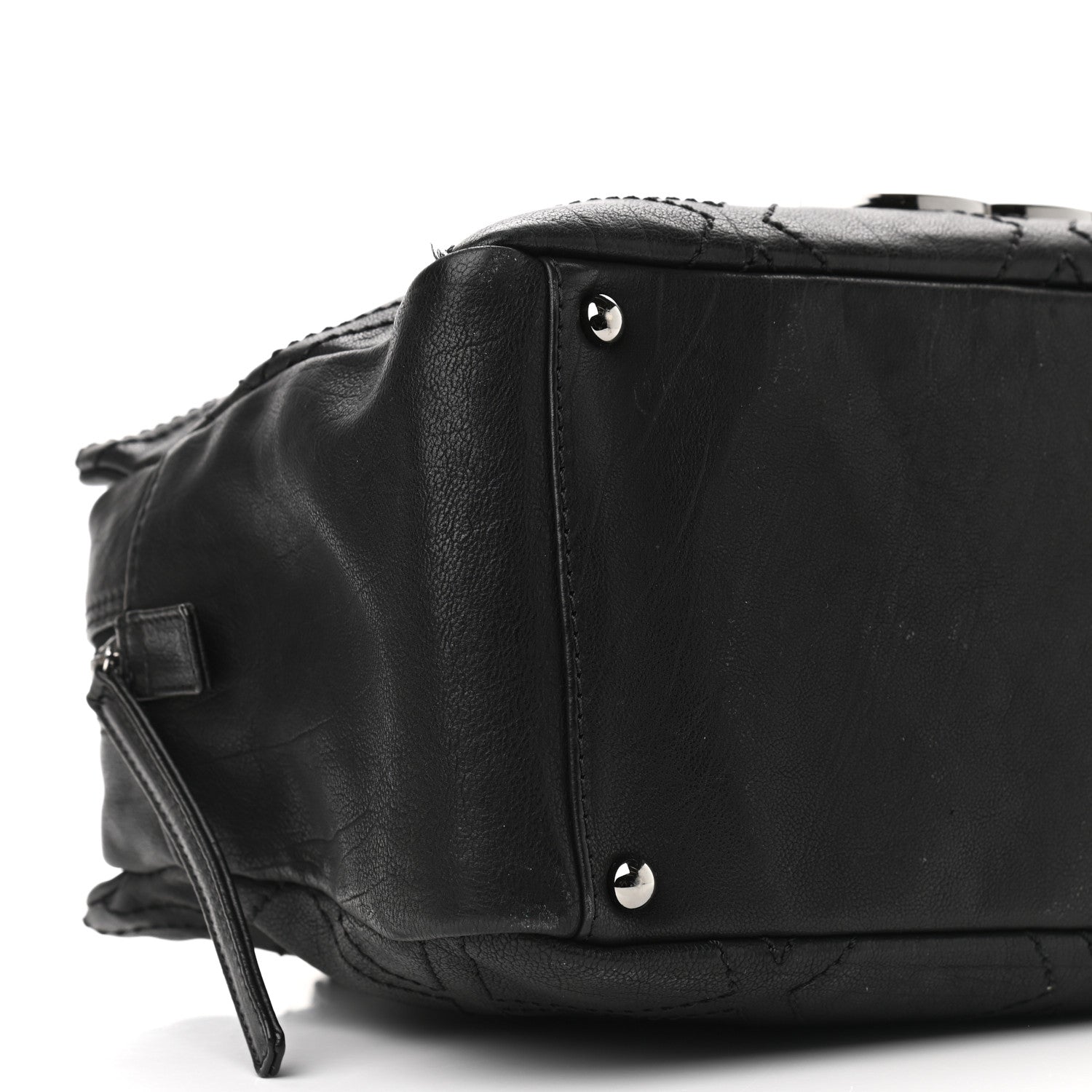 Chanel Calfskin Small Diamond Stitch Tote Black 12 of 13