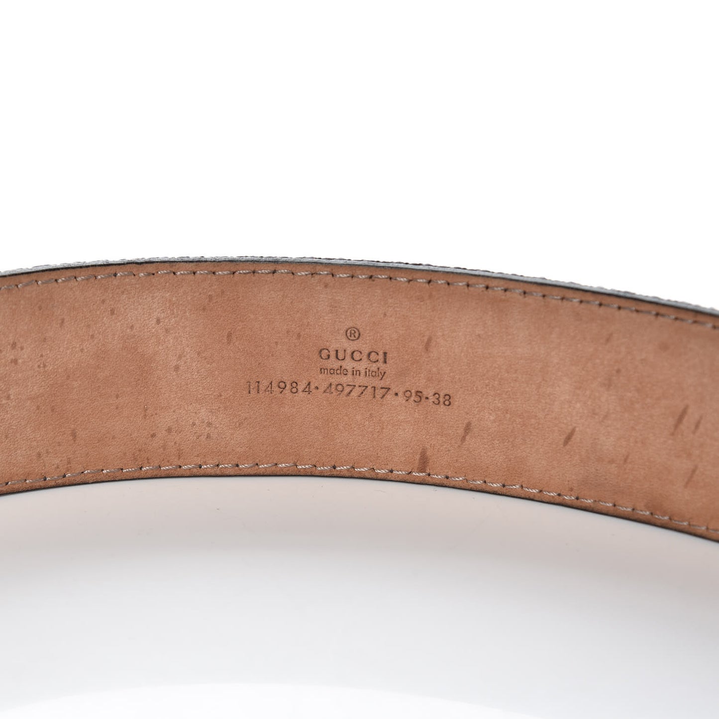 Canvas Web Interlocking G Belt 95 38 Brown Gray
