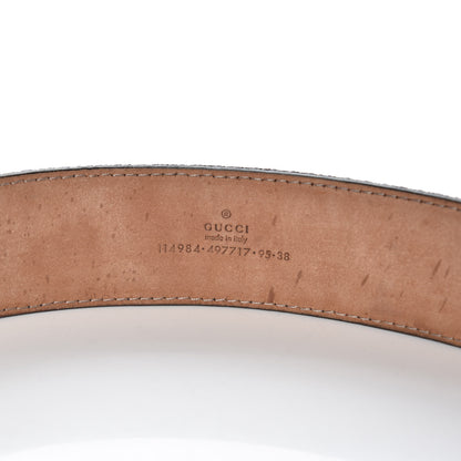 Gucci Canvas Web Interlocking G Belt 95 38 Brown Gray 6 of 8
