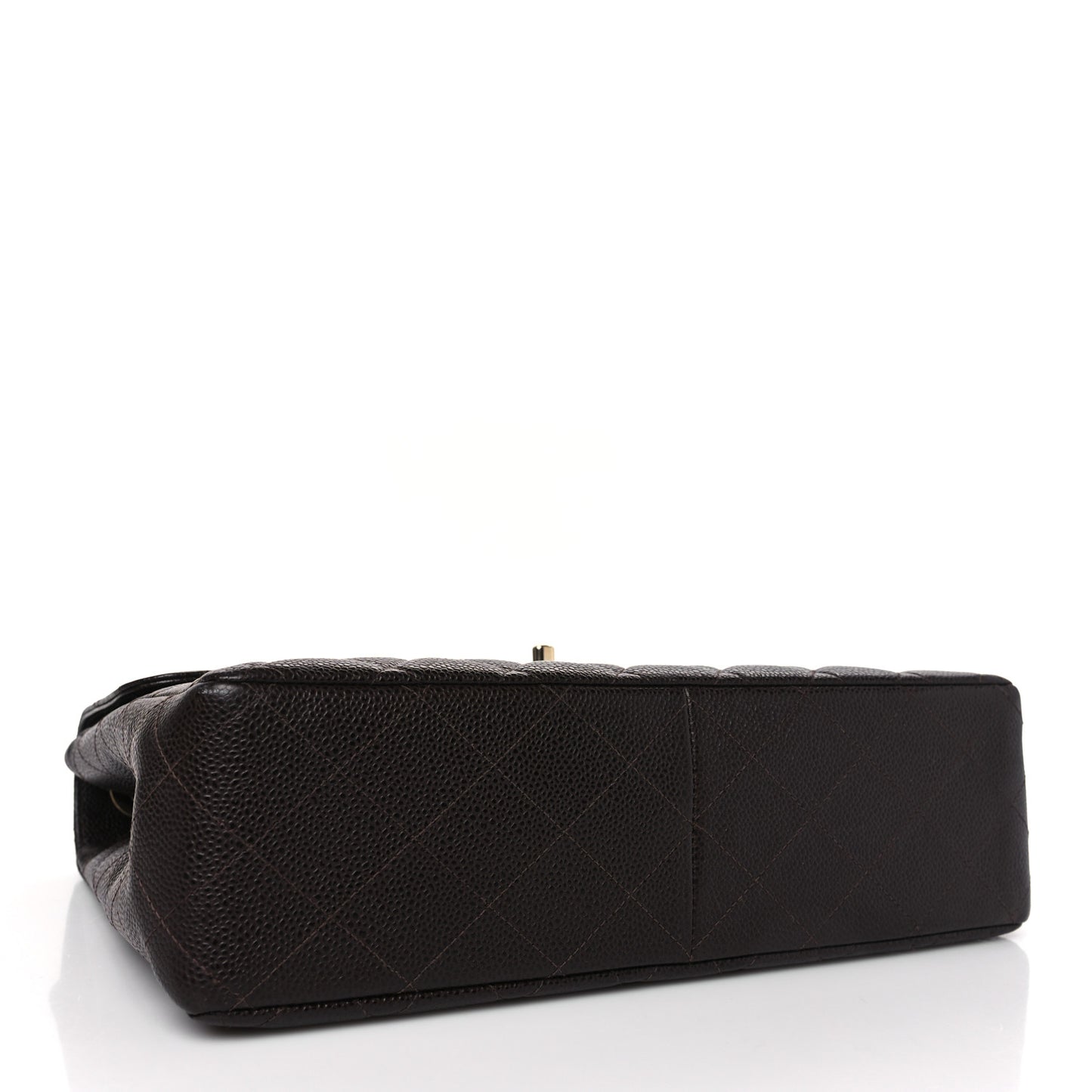 Caviar Quilted Jumbo Single Flap Brown