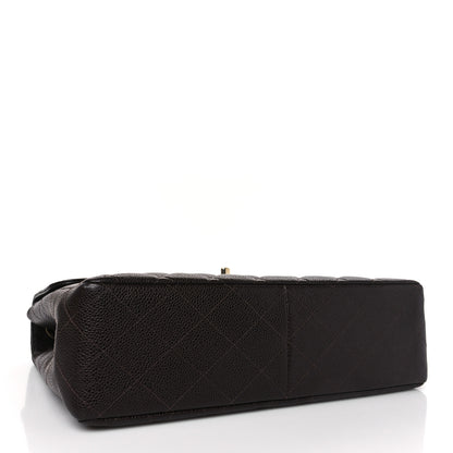 Chanel Caviar Quilted Jumbo Single Flap Brown 4 of 9