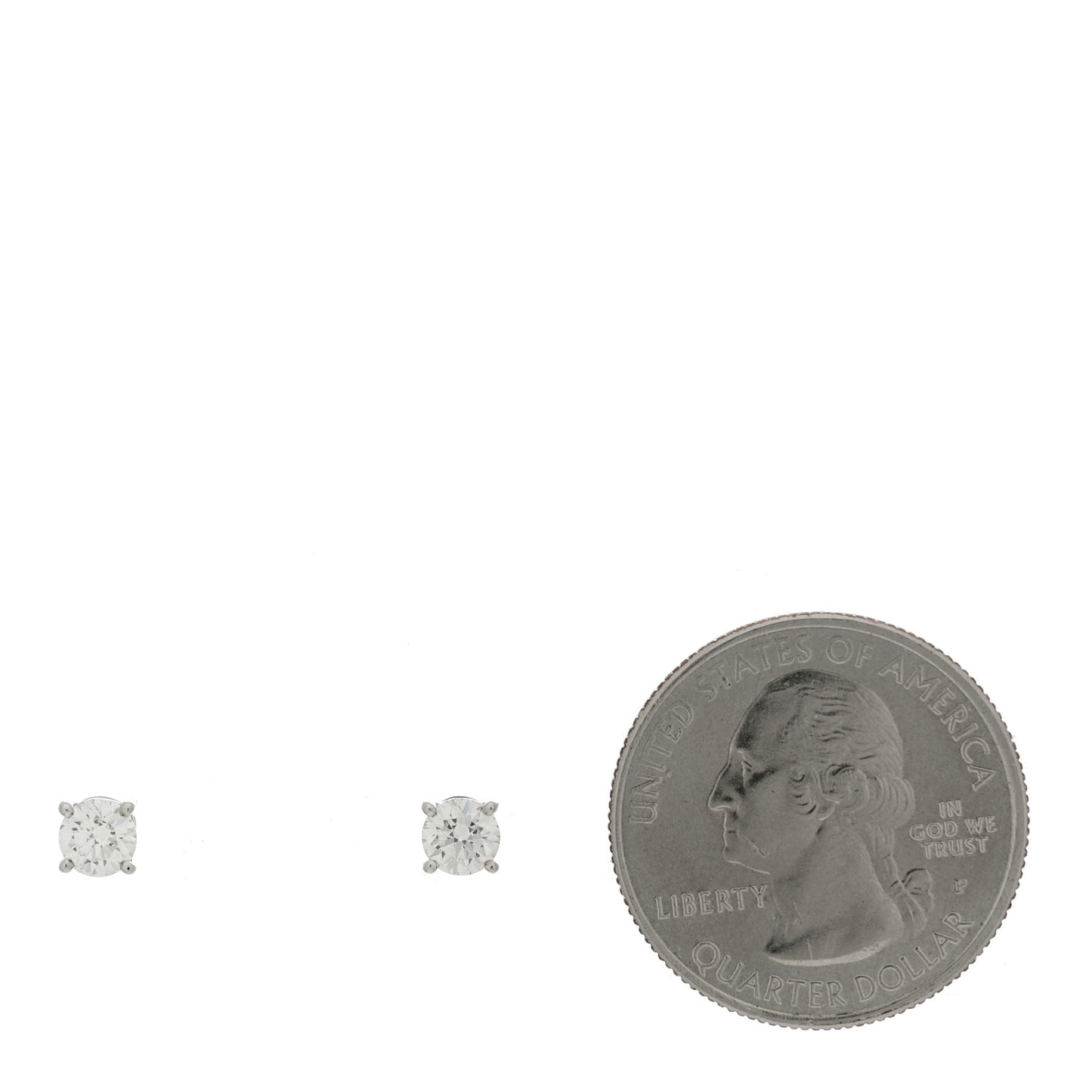Platinum Diamond .72ctw Solitaire Earrings