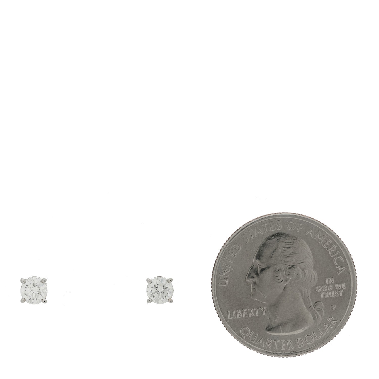 Tiffany Platinum Diamond .72ctw Solitaire Earrings 2 of 5