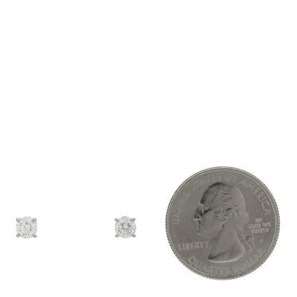 Tiffany Platinum Diamond .72ctw Solitaire Earrings 2 of 5