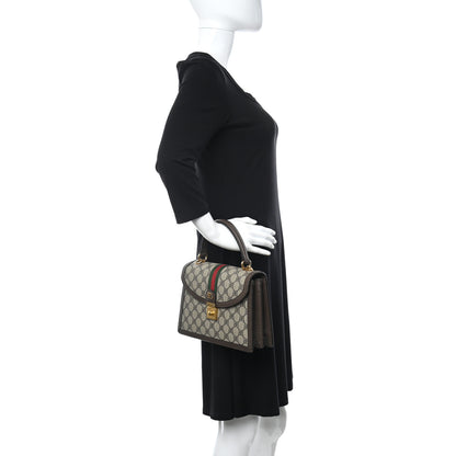 Gucci X BALENCIAGA BB Supreme Monogram Web Small Top Handle Bag Beige New Acero 2 of 11