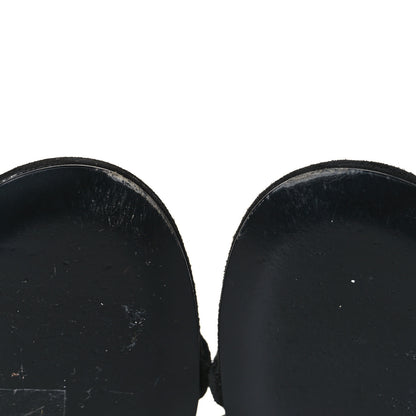 Chanel Kid Suede Chain CC Sandals 39 Black 10 of 11