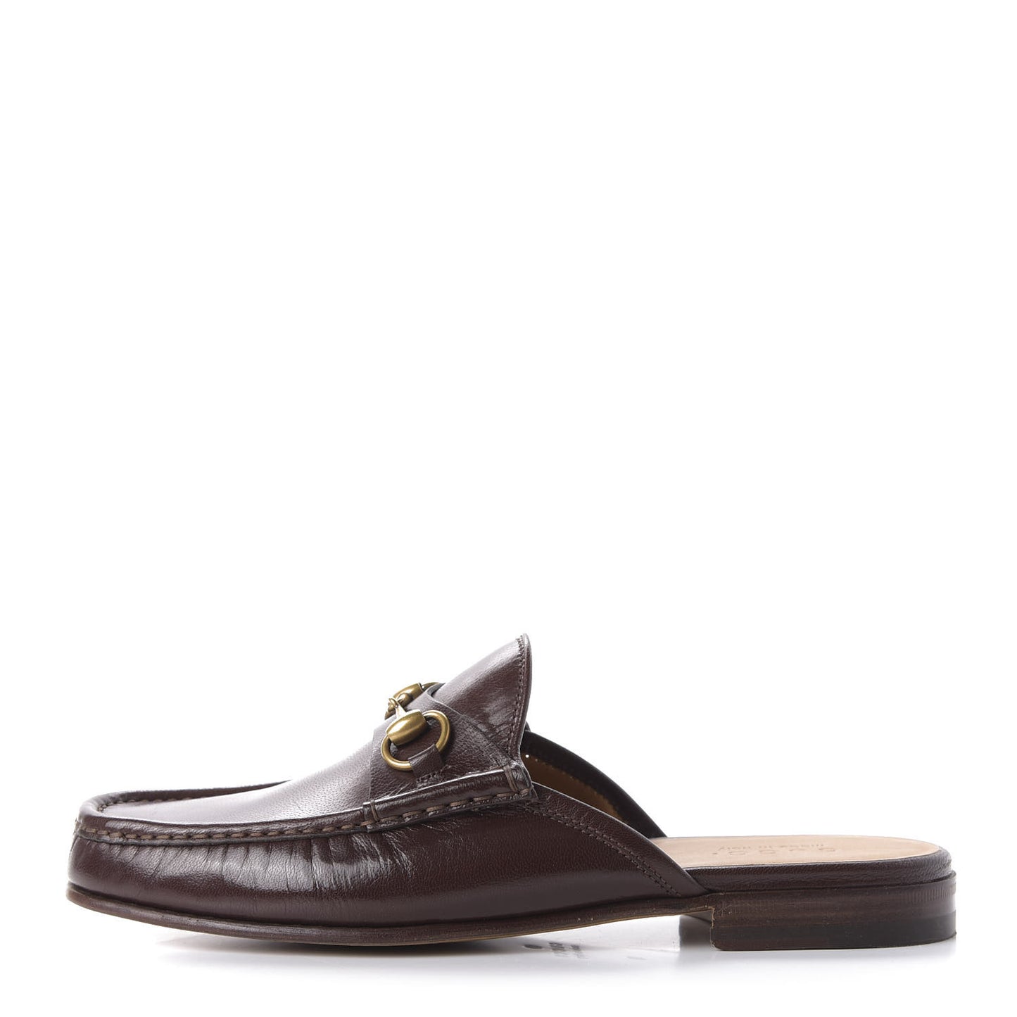 Goatskin Mens Horsebit Slippers 9 Light Brown