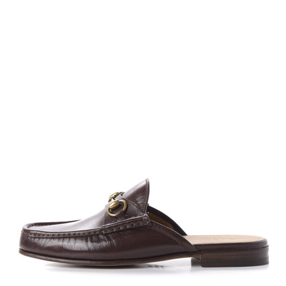 Gucci Goatskin Mens Horsebit Slippers 9 Light Brown 1 of 9
