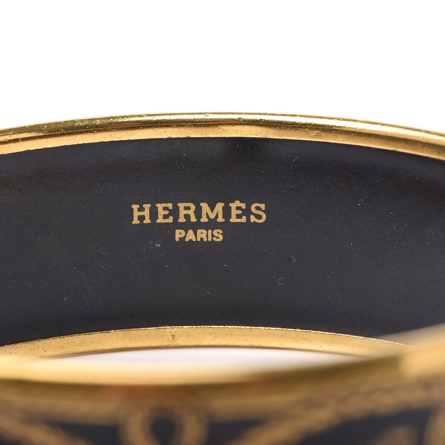 Enamel Printed Wide Grand Apparat Bracelet 70 Black