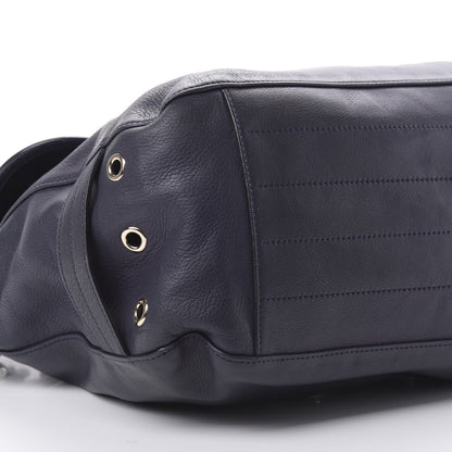 Mulberry Soft Grain Calfskin Oversized Tillie Satchel Nightshade Blue 10 of 15