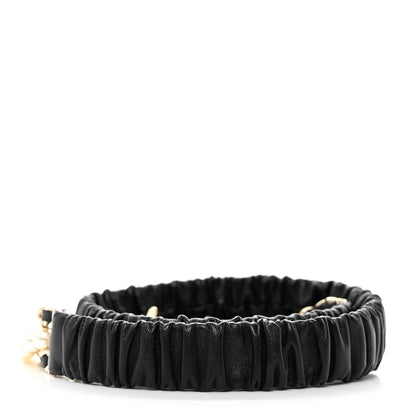 Chanel Lambskin CC Pearl Chain Belt 85 34 Black 2 of 4