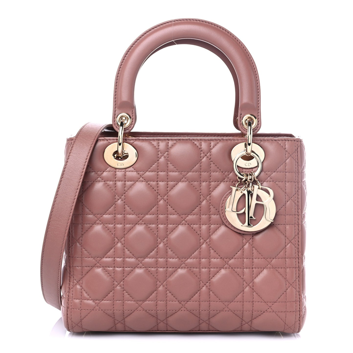 Lambskin Cannage Medium Lady Dior Fard